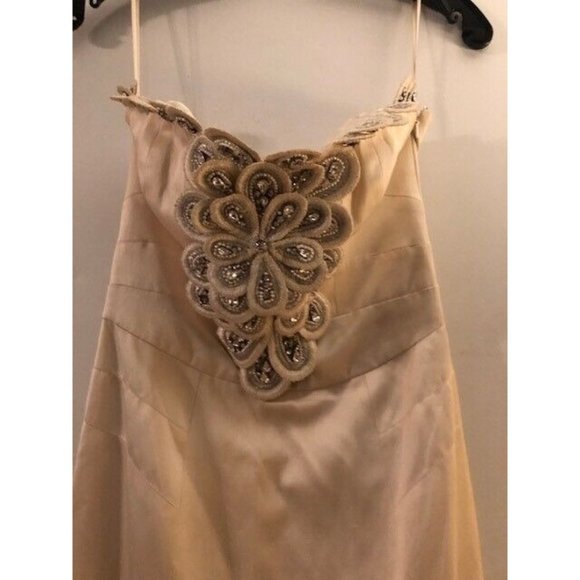 NWT $10K TEMPERLEY LONDON  SATIN SILK BEADED BODICE WEDDING GOWN SZ US 4 UK 8 - Picture 9 of 16